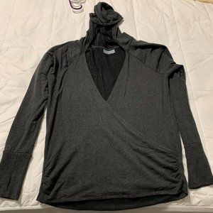 Athleta Faux Wrap Sweater with Hood